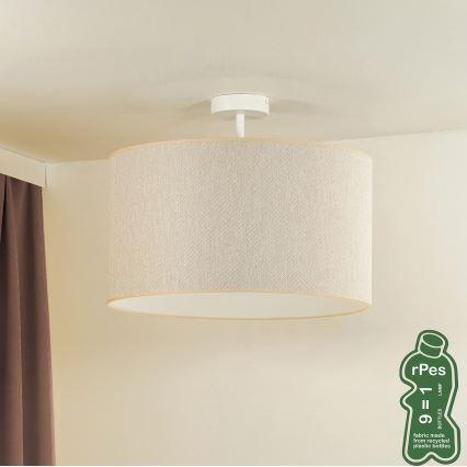 Duolla - Plafonnier ROLLER ECO RECYCLING 1xE27/15W/230V d. 45 cm crème