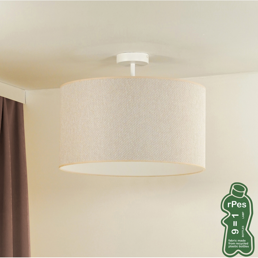 Duolla - Plafonnier ROLLER ECO RECYCLING 1xE27/15W/230V d. 45 cm crème