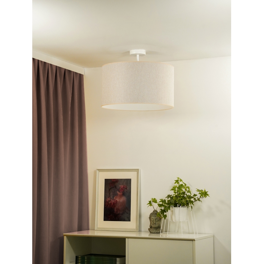 Duolla - Plafonnier ROLLER ECO RECYCLING 1xE27/15W/230V d. 45 cm crème