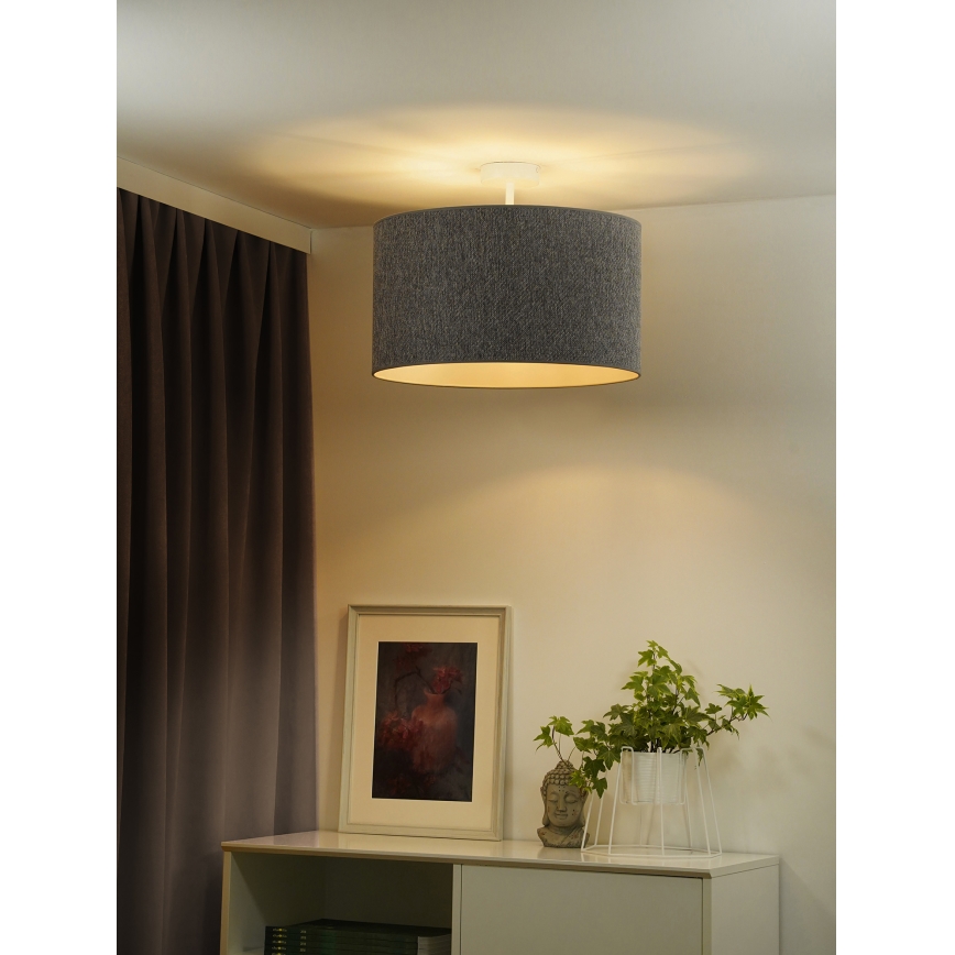 Duolla - Plafonnier ROLLER ECO RECYCLING 1xE27/15W/230V d. 45 cm gris