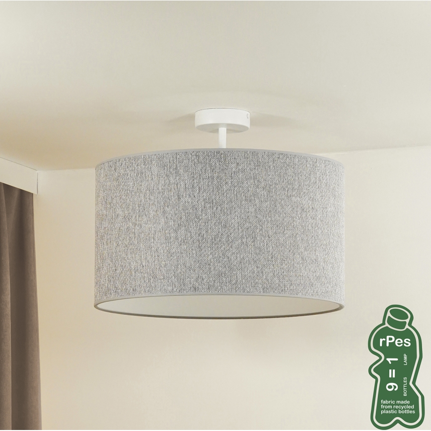 Duolla - Plafonnier ROLLER ECO RECYCLING 1xE27/15W/230V d. 45 cm gris