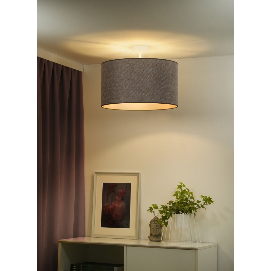 Duolla - Plafonnier ROLLER ECO RECYCLING 1xE27/15W/230V d. 45 cm marron