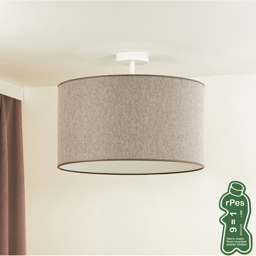 Duolla - Plafonnier ROLLER ECO RECYCLING 1xE27/15W/230V d. 45 cm marron