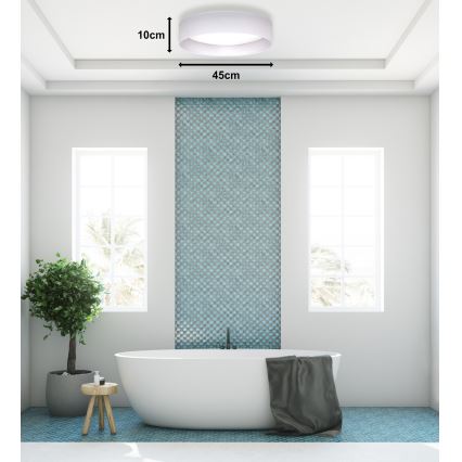 Duolla - Plafonnier ROLLER LED/24W/230V d. 45 cm blanc