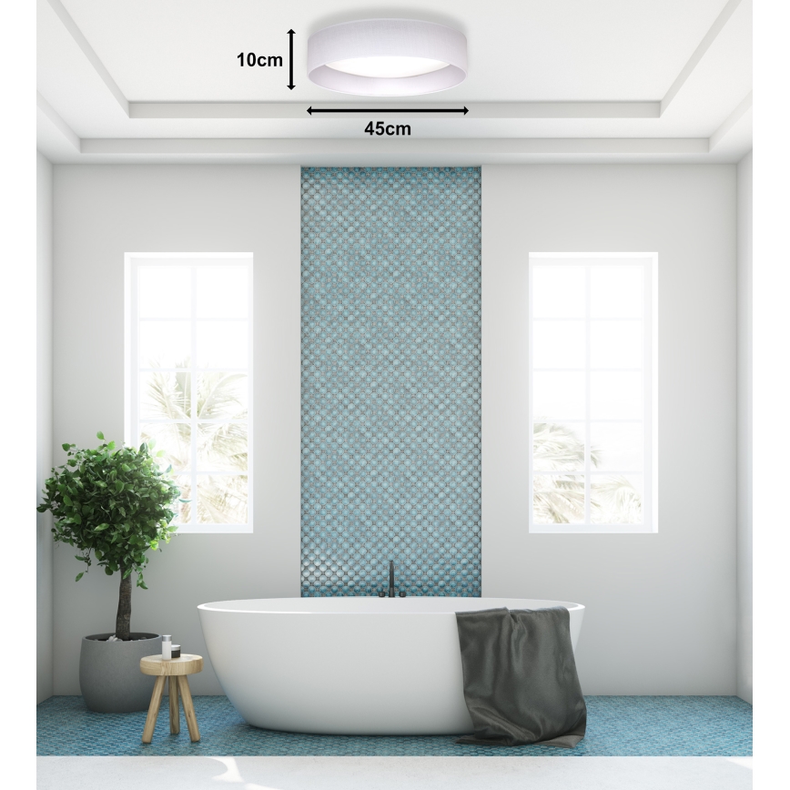 Duolla - Plafonnier ROLLER LED/24W/230V d. 45 cm blanc