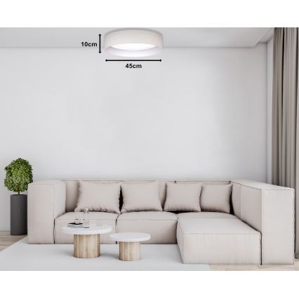 Duolla - Plafonnier ROLLER LED/24W/230V d. 45 cm crème