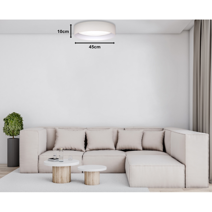 Duolla - Plafonnier ROLLER LED/24W/230V d. 45 cm crème