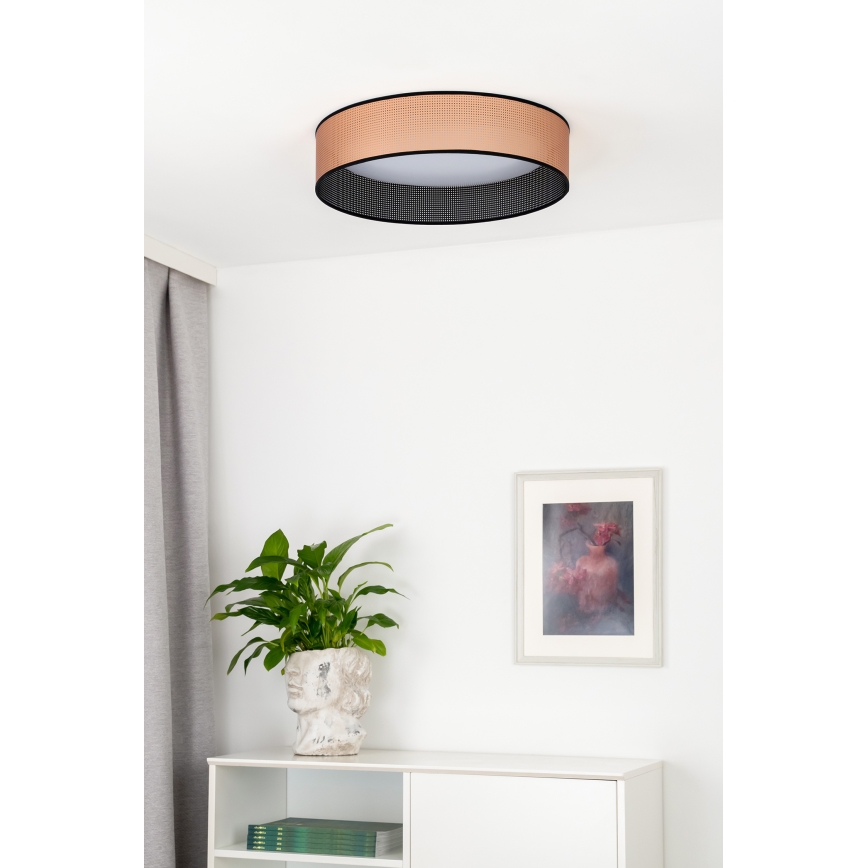 Duolla - Plafonnier ROLLER LED/24W/230V d. 45 cm cuivre/noir