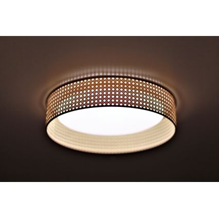 Duolla - Plafonnier ROLLER LED/24W/230V d. 45 cm rotin