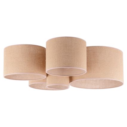 Duolla - Plafonnier ROLLER PENTO 5xE27/60W/230V beige