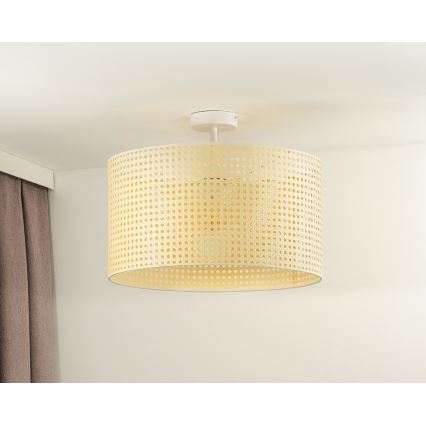 Duolla - Plafonnier ROLLER RATTAN 1xE27/15W/230V d. 45 cm beige