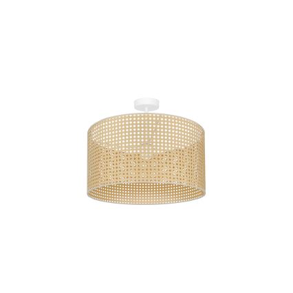 Duolla - Plafonnier ROLLER RATTAN 1xE27/15W/230V d. 45 cm beige