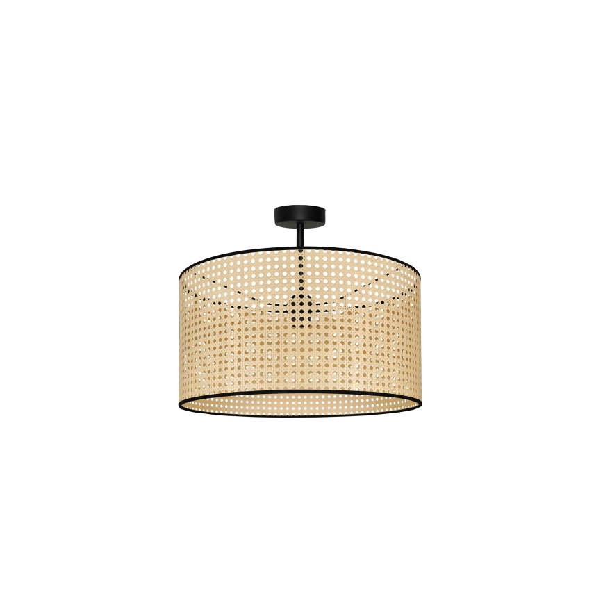 Duolla - Plafonnier ROLLER RATTAN 1xE27/15W/230V d. 45 cm beige/noir