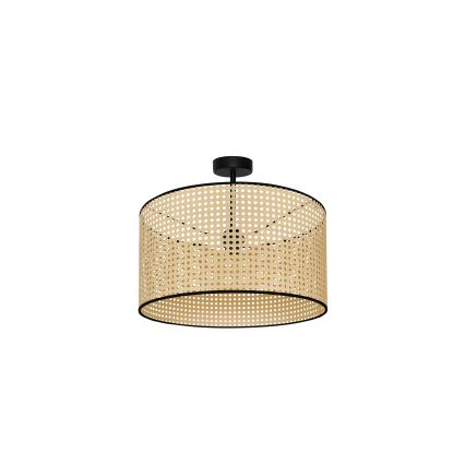 Duolla - Plafonnier ROLLER RATTAN 1xE27/15W/230V d. 45 cm beige/noir