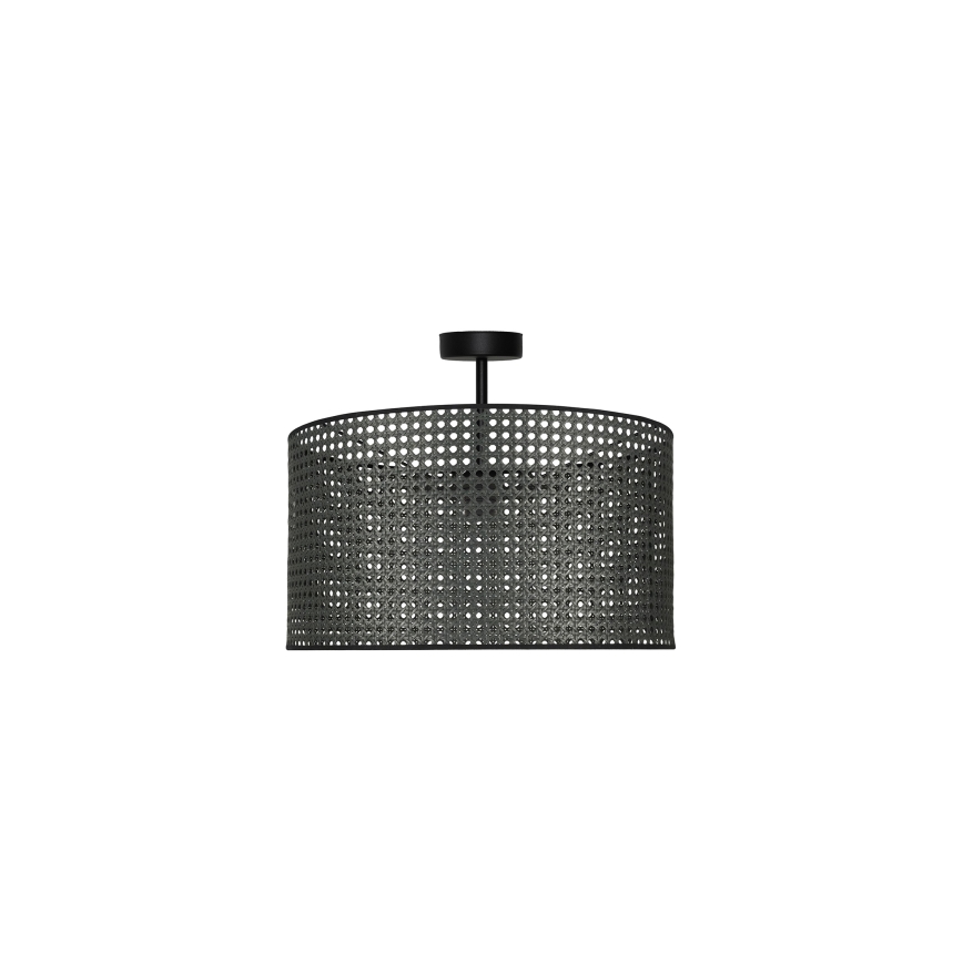 Duolla - Plafonnier ROLLER RATTAN 1xE27/15W/230V d. 45 cm noir