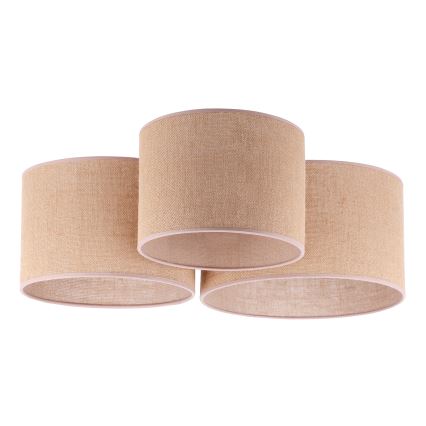 Duolla - Plafonnier ROLLER TRIO 3xE27/60W/230V beige