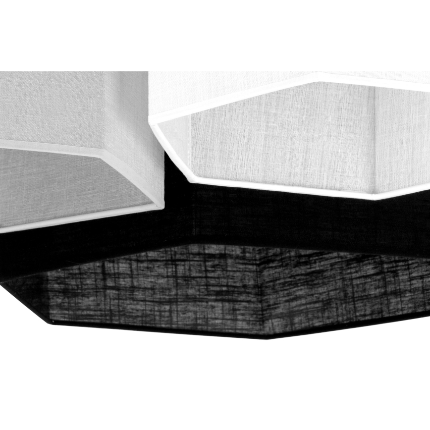Duolla - Plafonnier ROLLER TRIO HEX 3xE27/15W/230V noir/gris/blanc