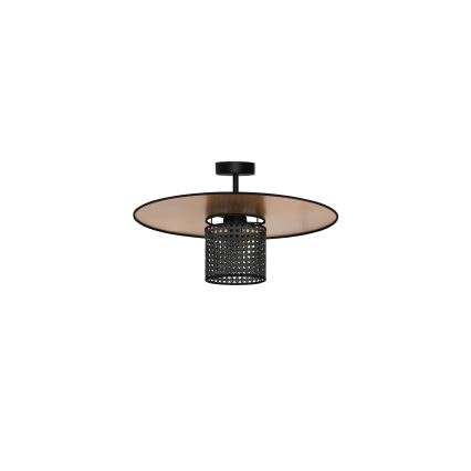 Duolla - Plafonnier TOKYO RATTAN 1xE27/15W/230V d. 50 cm doré/noir