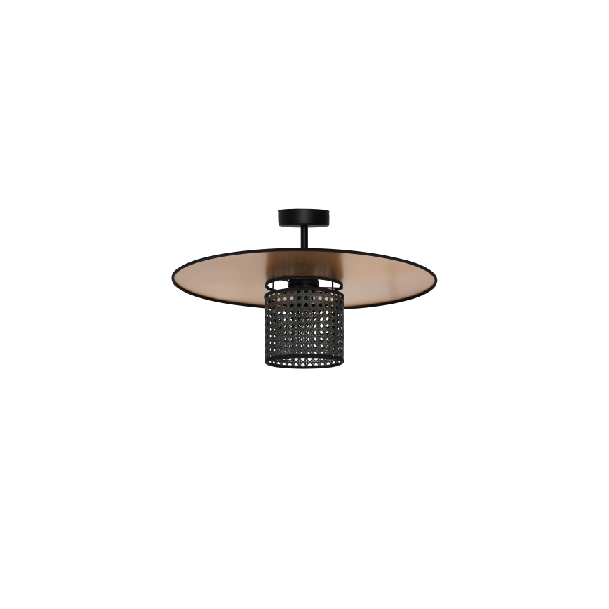 Duolla - Plafonnier TOKYO RATTAN 1xE27/15W/230V d. 50 cm doré/noir
