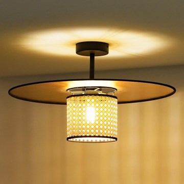 Duolla - Plafonnier TOKYO RATTAN 1xE27/15W/230V d. 50 cm doré/rotin