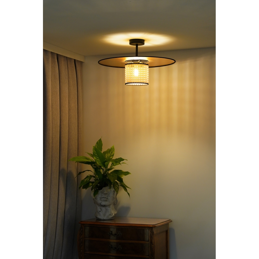 Duolla - Plafonnier TOKYO RATTAN 1xE27/15W/230V d. 50 cm doré/rotin