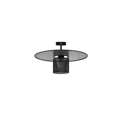 Duolla - Plafonnier TOKYO RATTAN 1xE27/15W/230V d. 50 cm noir/argent