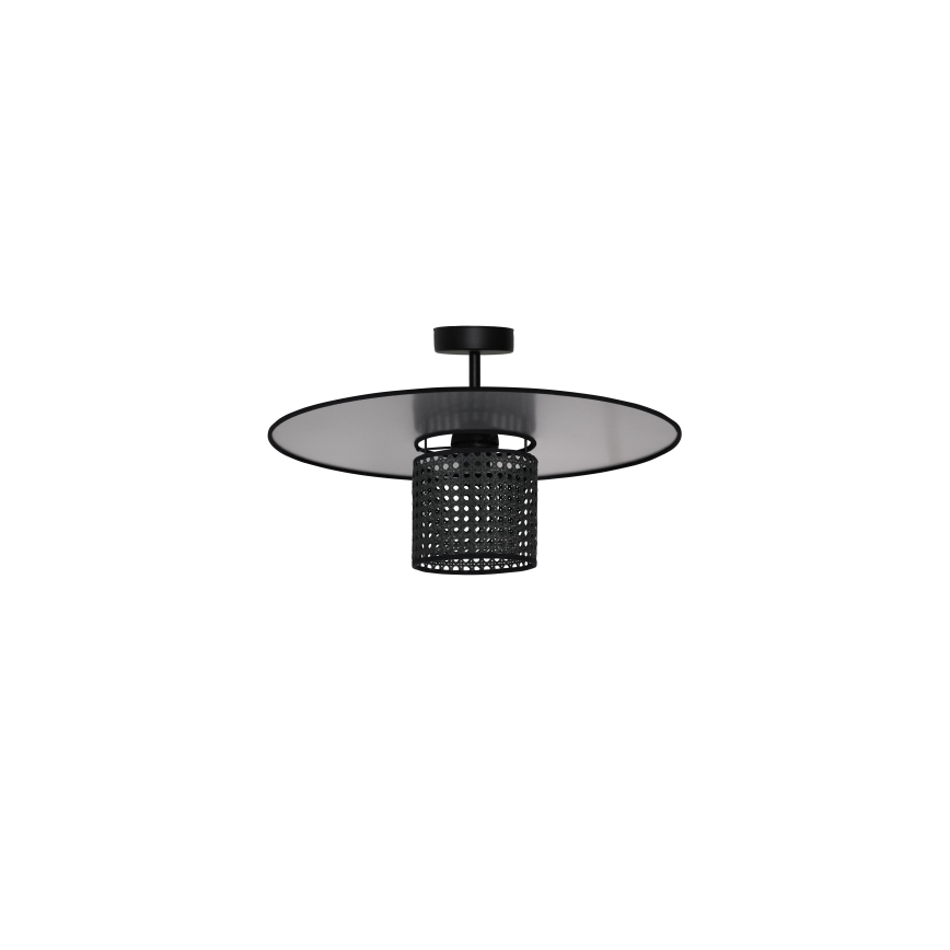 Duolla - Plafonnier TOKYO RATTAN 1xE27/15W/230V d. 50 cm noir/argent