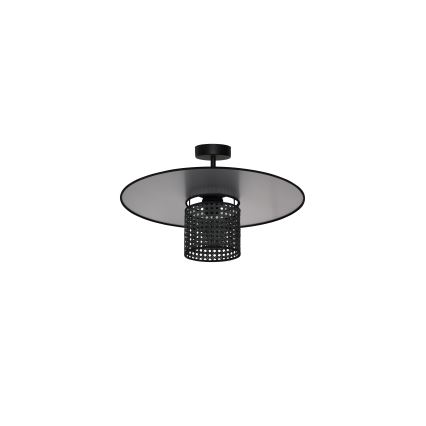 Duolla - Plafonnier TOKYO RATTAN 1xE27/15W/230V d. 50 cm noir/argent