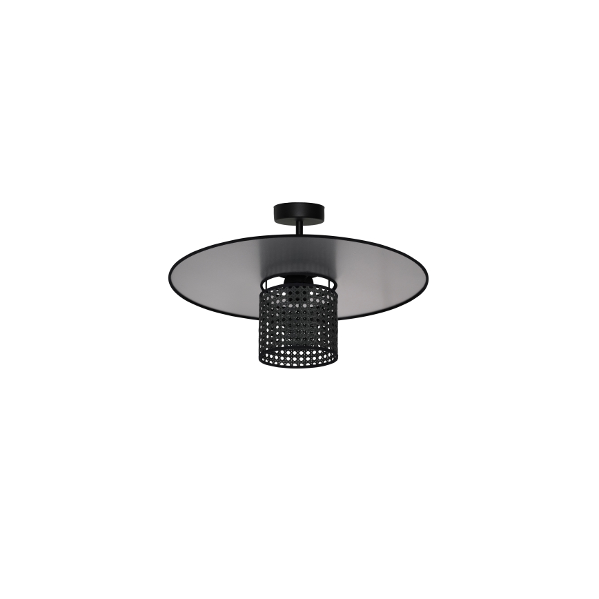 Duolla - Plafonnier TOKYO RATTAN 1xE27/15W/230V d. 50 cm noir/argent