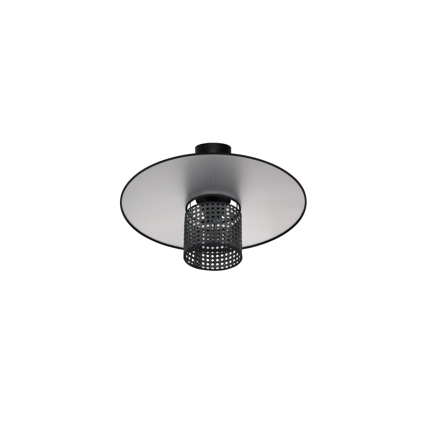 Duolla - Plafonnier TOKYO RATTAN 1xE27/15W/230V d. 50 cm noir/argent