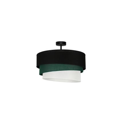 Duolla - Plafonnier TRIO 1xE27/15W/230V d. 45 cm noir/vert/blanc