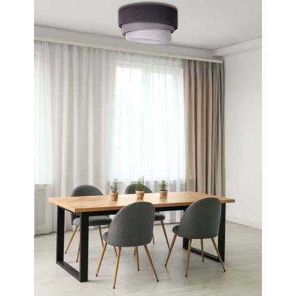 Duolla - Plafonnier TRIO 1xE27/15W/230V diam. 45 cm anthracite/gris/blanc