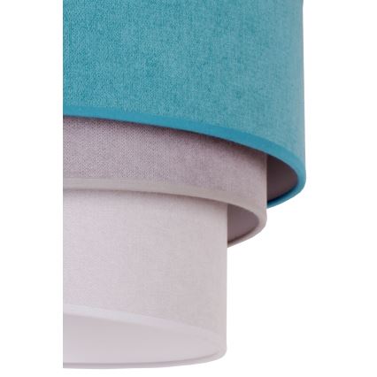 Duolla - Plafonnier TRIO 1xE27/15W/230V diam. 45 cm turquoise/gris/blanc