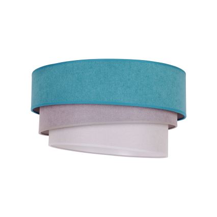 Duolla - Plafonnier TRIO 1xE27/15W/230V diam. 45 cm turquoise/gris/blanc