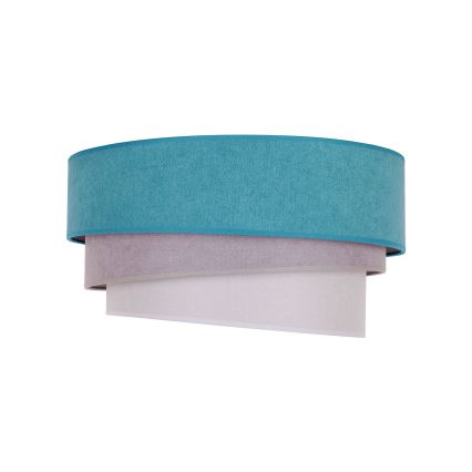 Duolla - Plafonnier TRIO 1xE27/15W/230V diam. 45 cm turquoise/gris/blanc