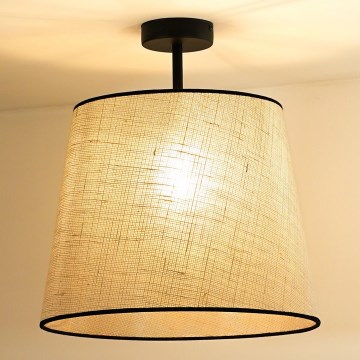 Duolla - Plafonnier YUTE 1xE27/15W/230V d. 38 cm gris/noir