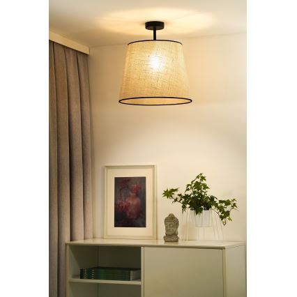 Duolla - Plafonnier YUTE 1xE27/15W/230V d. 38 cm gris/noir