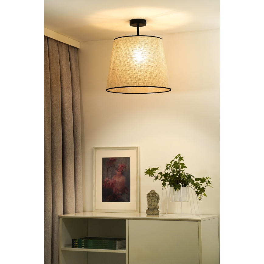 Duolla - Plafonnier YUTE 1xE27/15W/230V d. 38 cm gris/noir