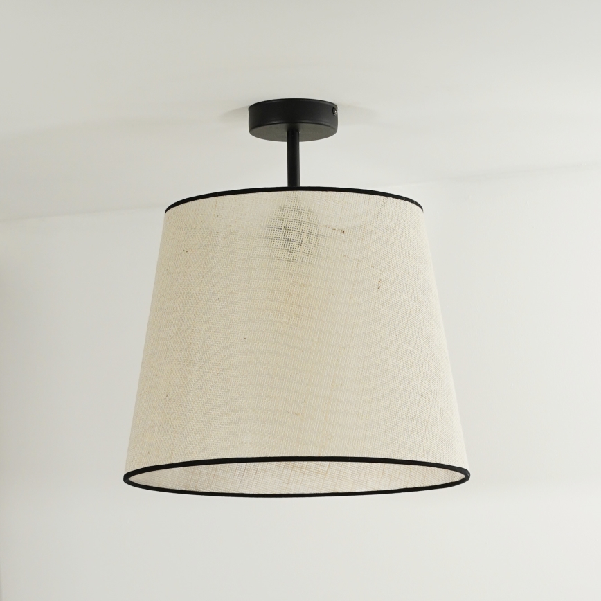 Duolla - Plafonnier YUTE 1xE27/15W/230V d. 38 cm gris/noir