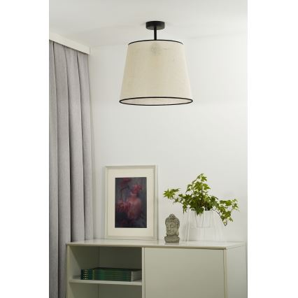 Duolla - Plafonnier YUTE 1xE27/15W/230V d. 38 cm gris/noir