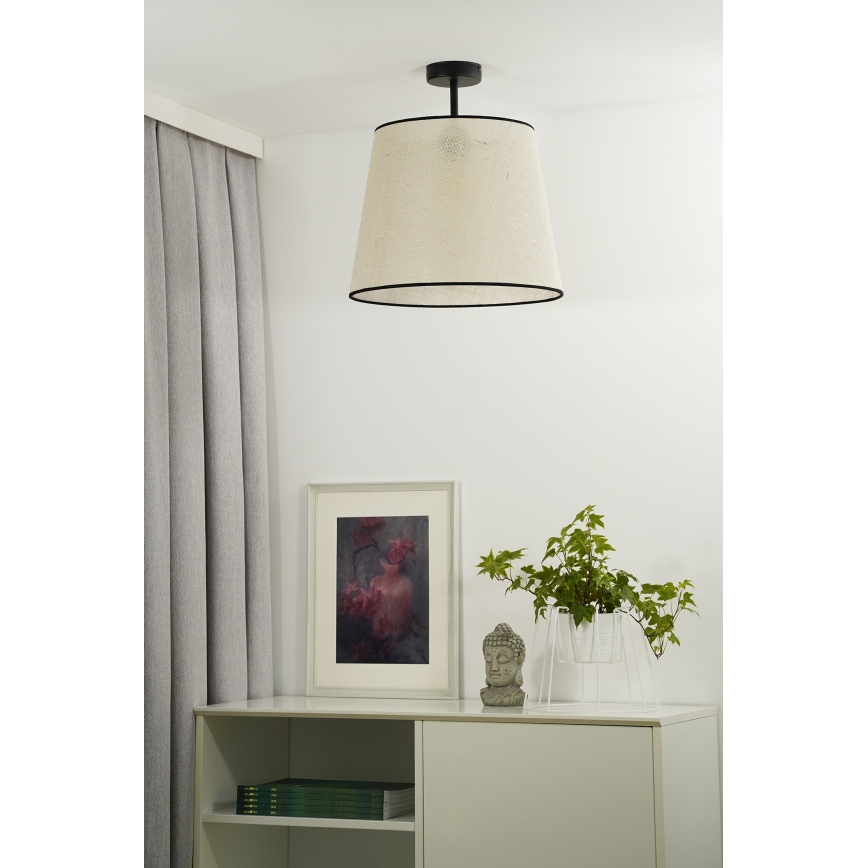 Duolla - Plafonnier YUTE 1xE27/15W/230V d. 38 cm gris/noir