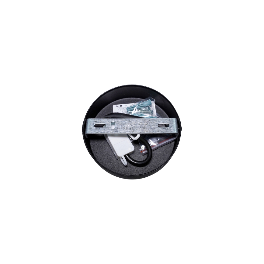 Duolla - Plafonnier YUTE 1xE27/15W/230V d. 38 cm gris/noir