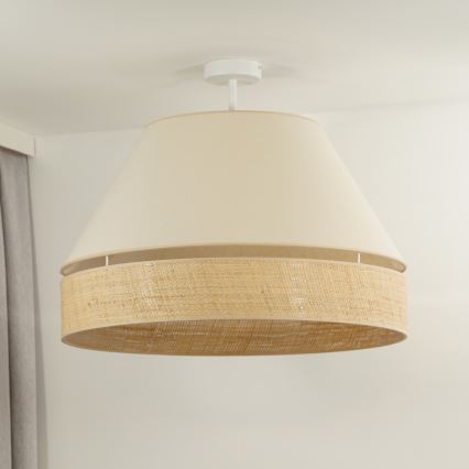 Duolla - Plafonnier YUTE AVIGNON 1xE27/15W/230V d. 60 cm crème/beige