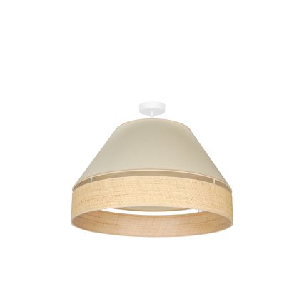 Duolla - Plafonnier YUTE AVIGNON 1xE27/15W/230V d. 60 cm crème/beige