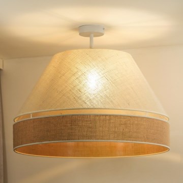 Duolla - Plafonnier YUTE AVIGNON 1xE27/15W/230V d. 60 cm gris/marron