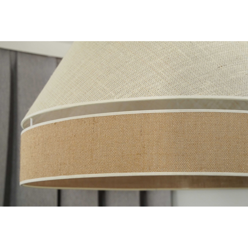 Duolla - Plafonnier YUTE AVIGNON 1xE27/15W/230V d. 60 cm gris/marron
