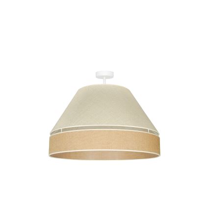 Duolla - Plafonnier YUTE AVIGNON 1xE27/15W/230V d. 60 cm gris/marron