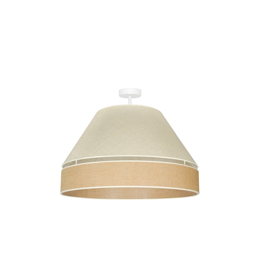 Duolla - Plafonnier YUTE AVIGNON 1xE27/15W/230V d. 60 cm gris/marron