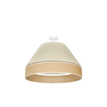 Duolla - Plafonnier YUTE AVIGNON 1xE27/15W/230V d. 60 cm gris/marron