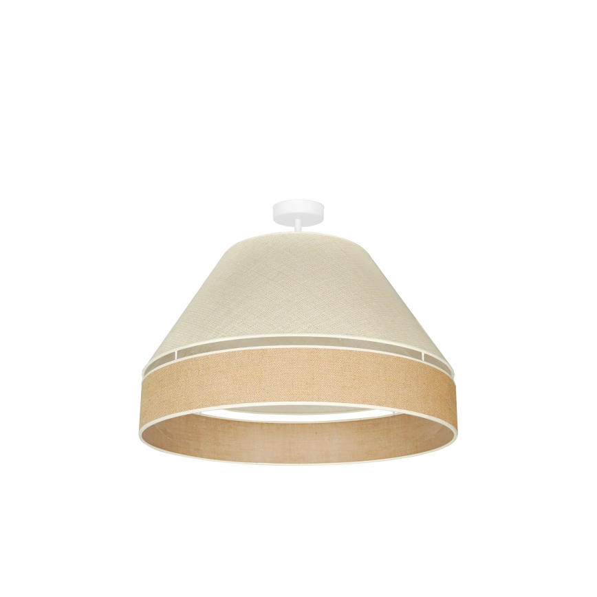Duolla - Plafonnier YUTE AVIGNON 1xE27/15W/230V d. 60 cm gris/marron